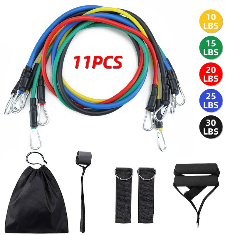 11pcs/Set Pull Rope, Resistance Bands, Ankle Strap