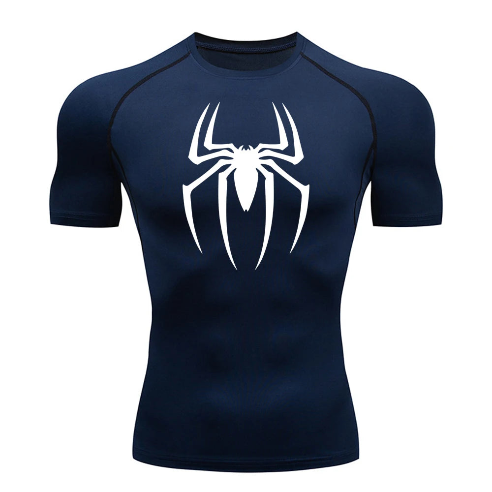 Men's Spider Print Compression Shirt