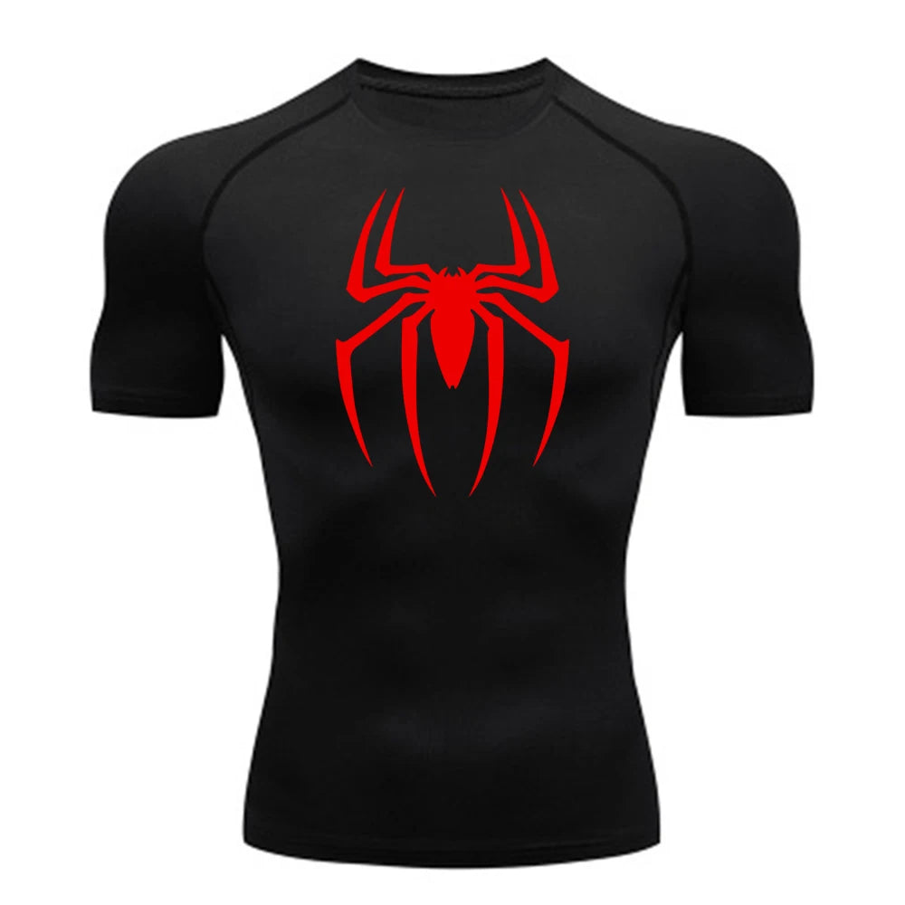 Men's Spider Print Compression Shirt