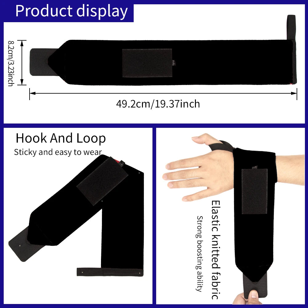 1 Pair Wristband Wrist Support Brace Straps Extra Strength Weight Lifting