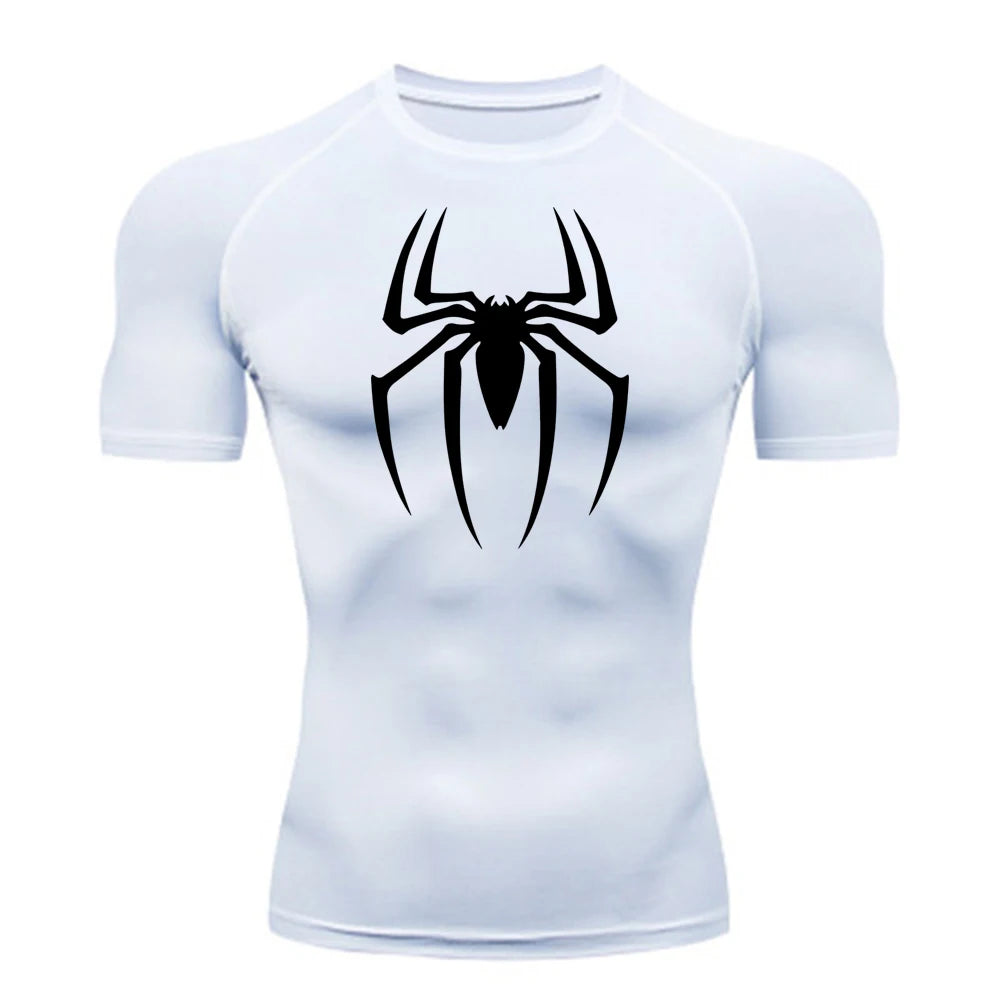 Men's Spider Print Compression Shirt