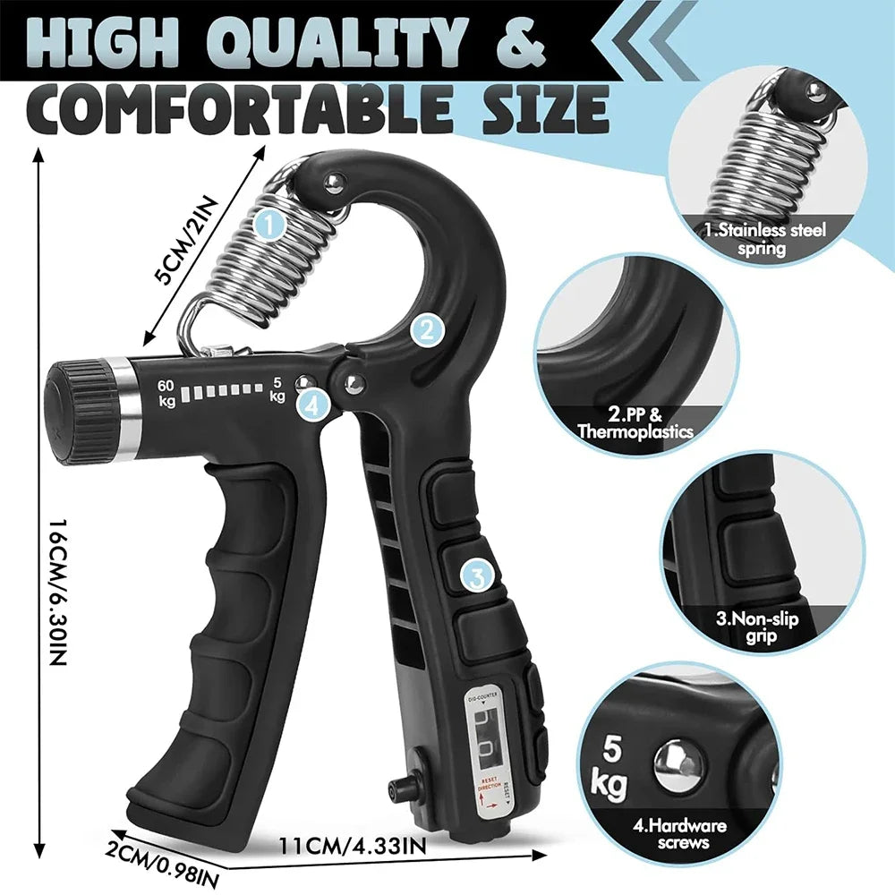 Adjustable 5-60Kg Heavy Hand Strengthener