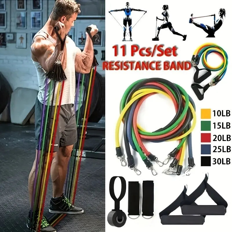 11pcs/Set Pull Rope, Resistance Bands, Ankle Strap