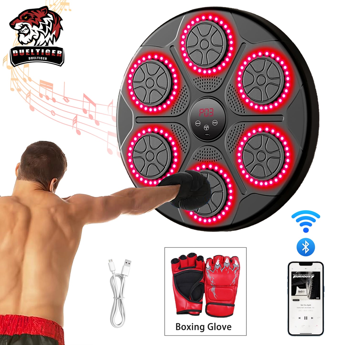 New Music Boxing Machine Smart Bluetooth Wall Mounted