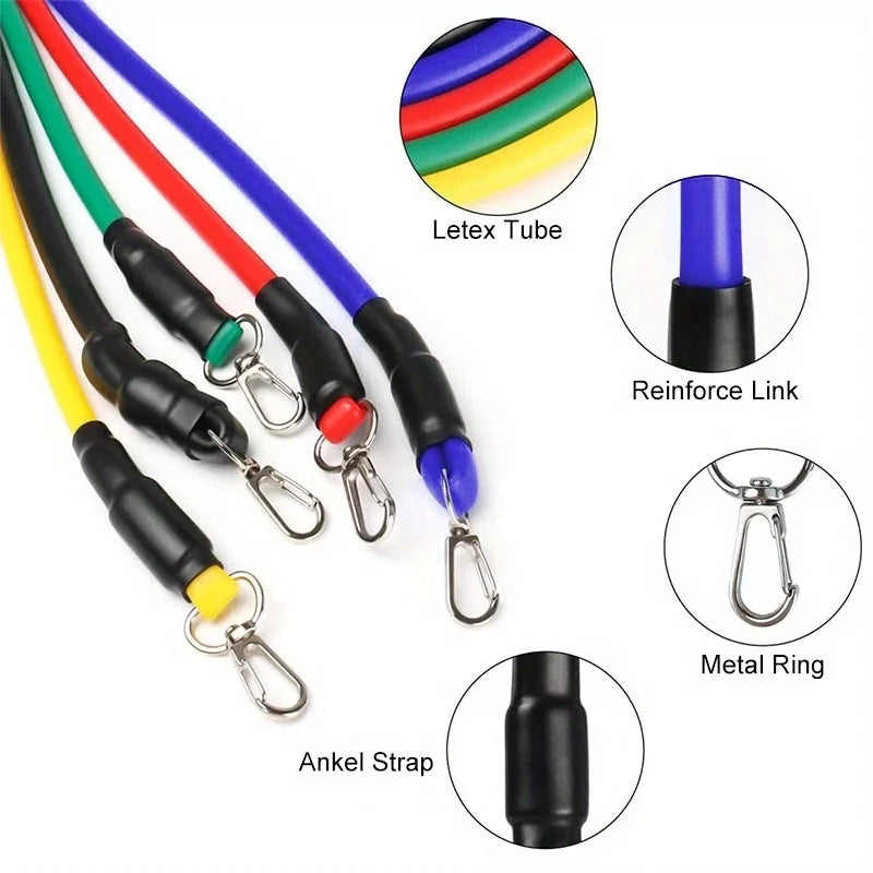 11pcs/Set Pull Rope, Resistance Bands, Ankle Strap