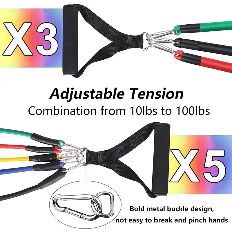 11pcs/Set Pull Rope, Resistance Bands, Ankle Strap