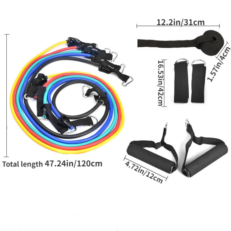 11pcs/Set Pull Rope, Resistance Bands, Ankle Strap