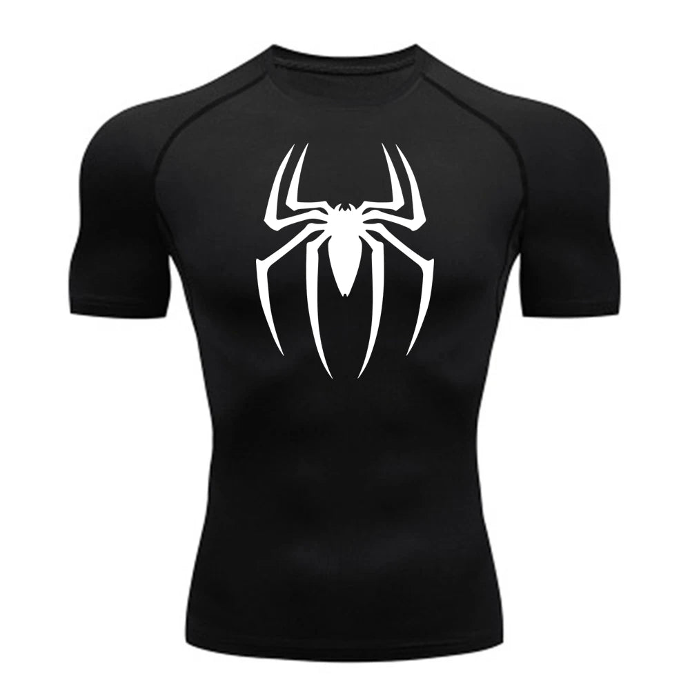 Men's Spider Print Compression Shirt